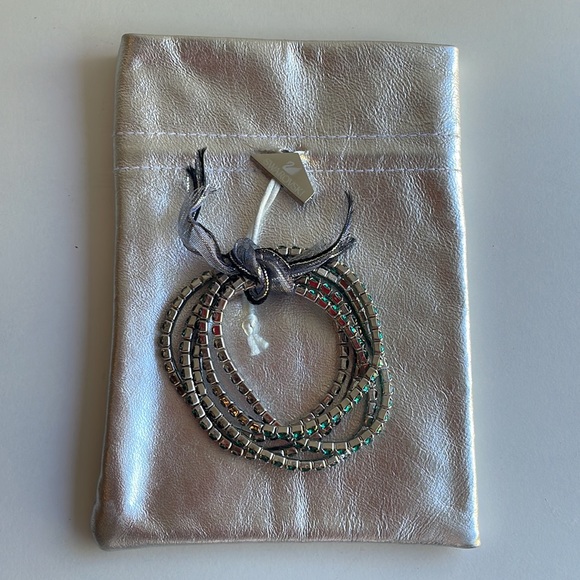 Swarovski Emerald Green Stretch Bracelet Set - Picture 5 of 5